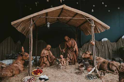 life-size nativity scene